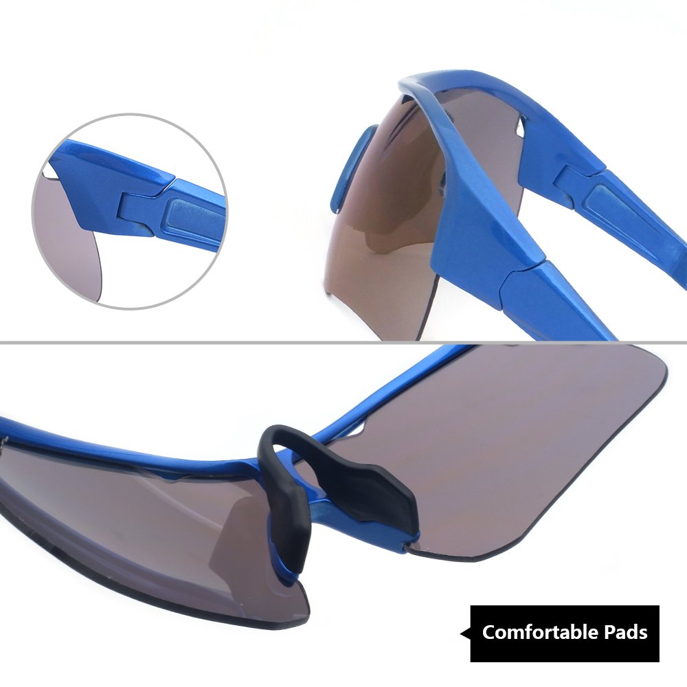 Custom half frame large uv400 protection women men bike cycling glasses sport sunglasses luxury high quality