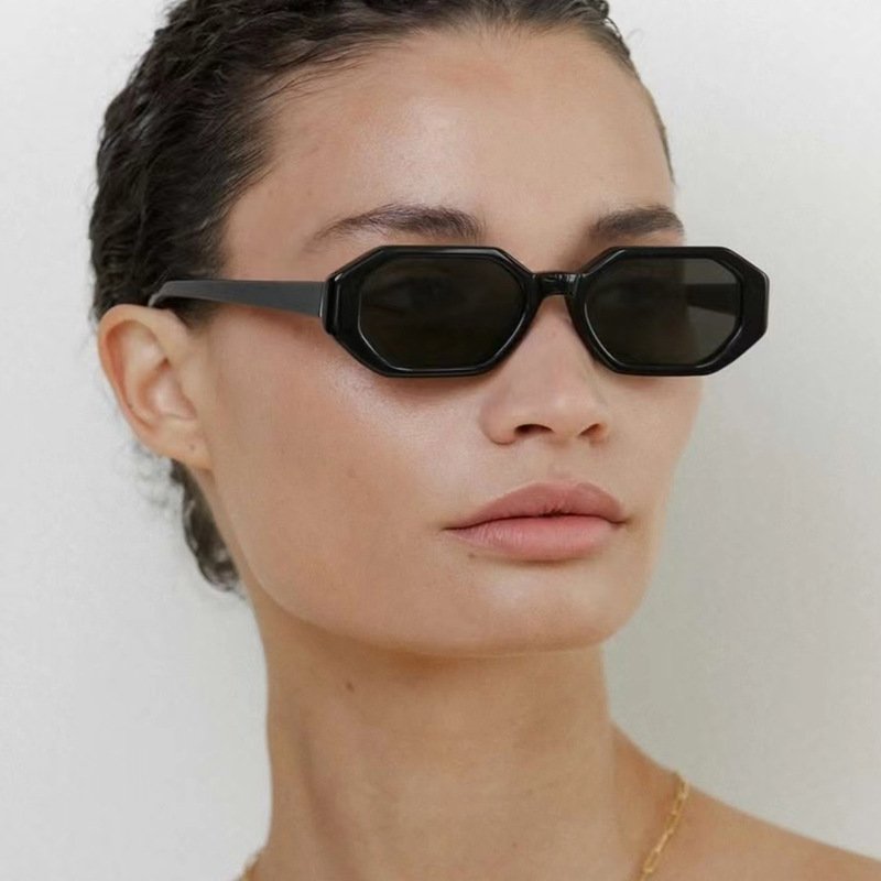Fashion Small Polygon Square Sunglasses Women Jelly Color Gradient Shades UV400 Retro Men Tea Lens Sun Glasses Oculos De Sol