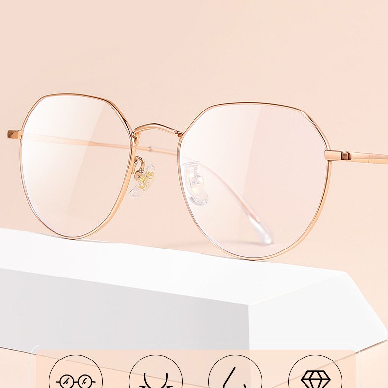 2024 Classic High Quality Polygon Frames Custom Glasses For Men And Women New Anti Blue Light Titanium Glasses Frame