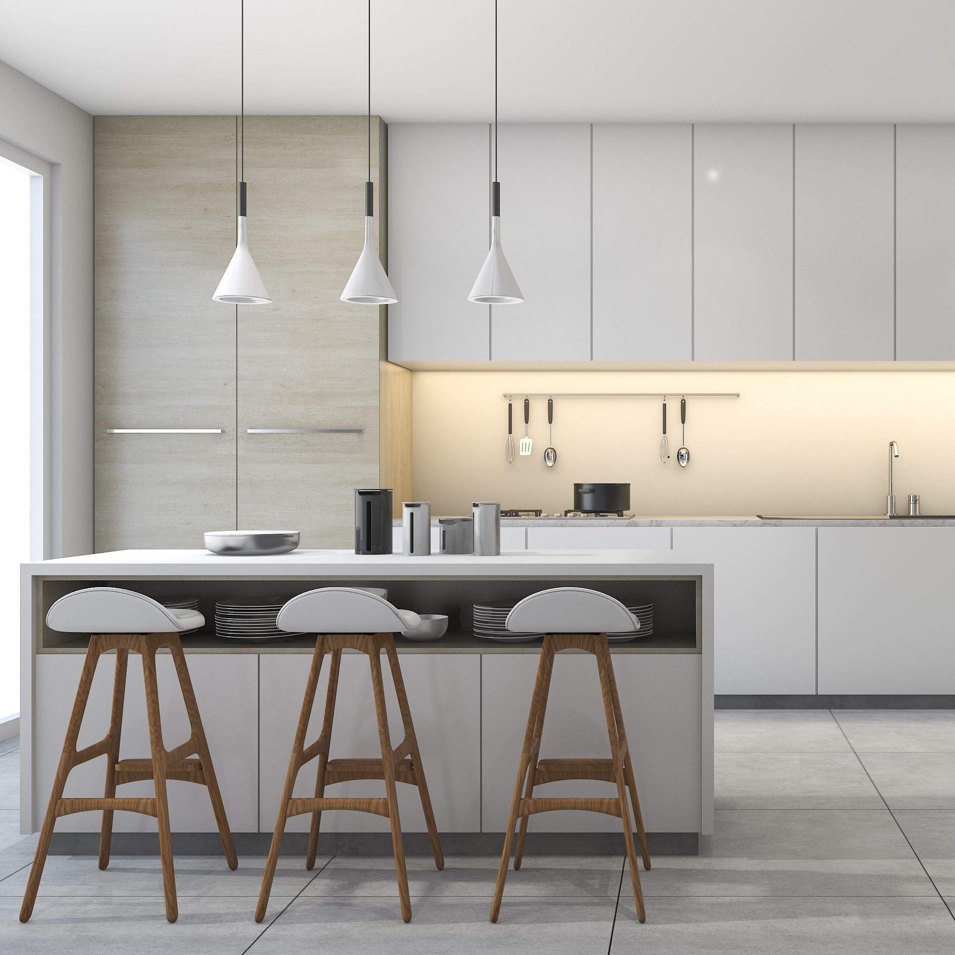 Hot Sale Solid Wood Melamine Modular Luxury Modern Designs Kitchen Cabinet With DTC hardwares Drawers Cheap Price