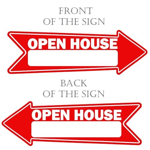 Open House Arrow Yard Sign For Sale By Owner Realtor Real Estate Yard Sign Arrows