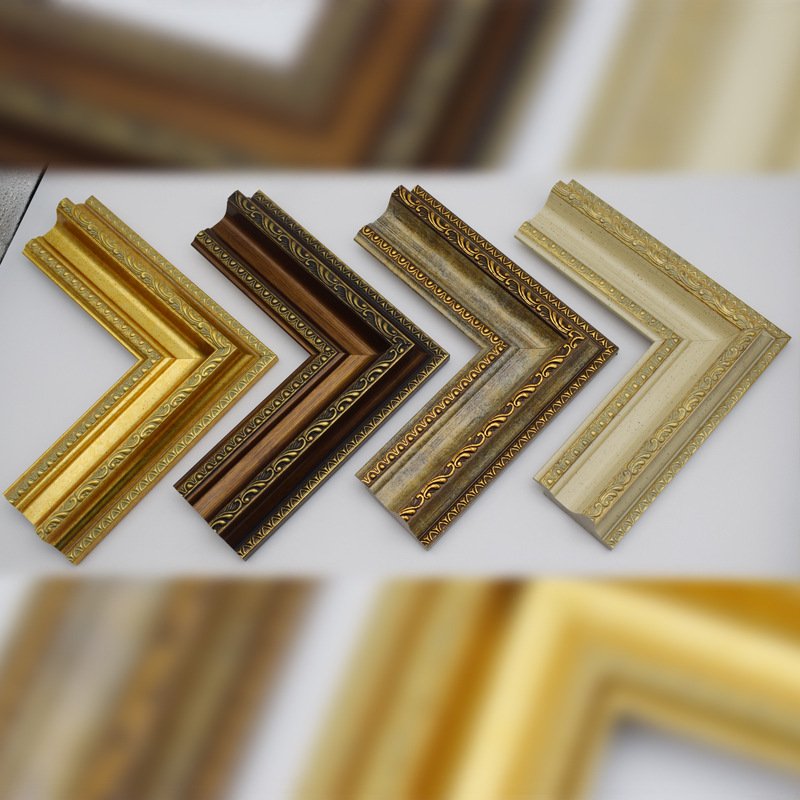 American Decorative Painting Gold Photo Frame Line European Vintage Picture Frame Mirror Frame Oil Decorative Strip