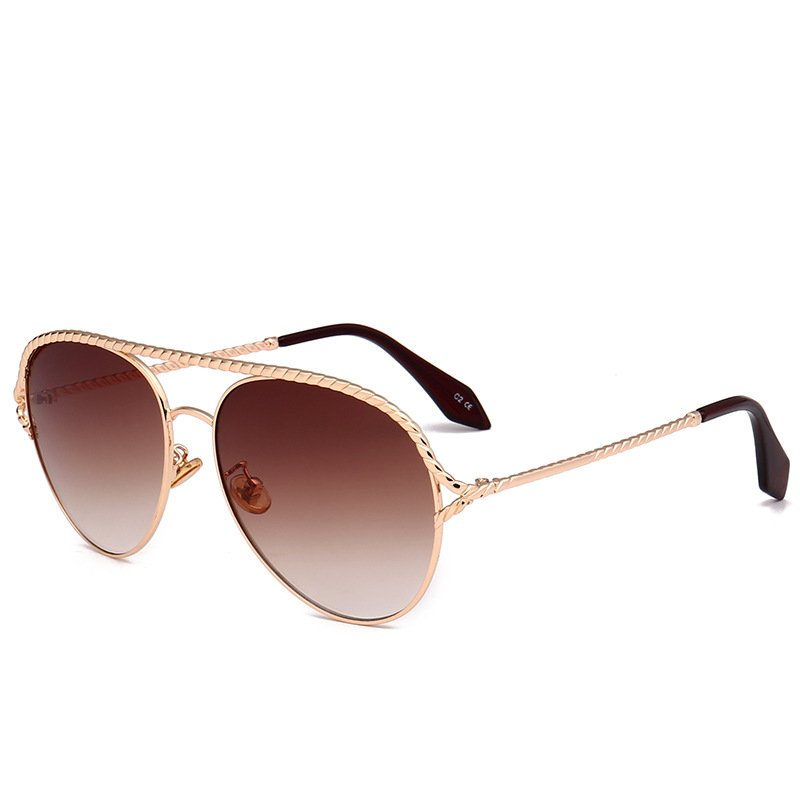 Colorful Lens New Sunglasses Luxury Trendy Sunglasses 2024 For Women Driving Double Bridge Sunglasses