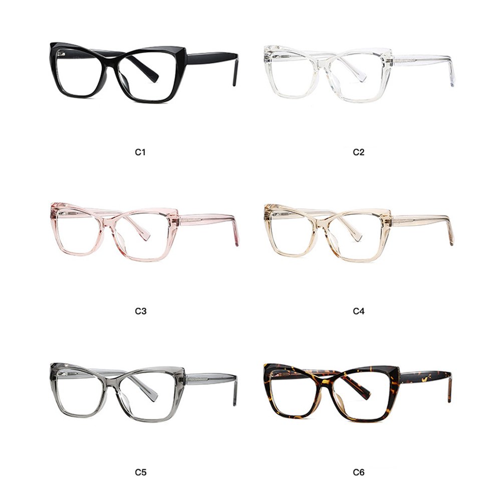 SPARLOO 2455 cat eye bu elight blocking TR90 CP arms luxury eyeglasses frames designer for women