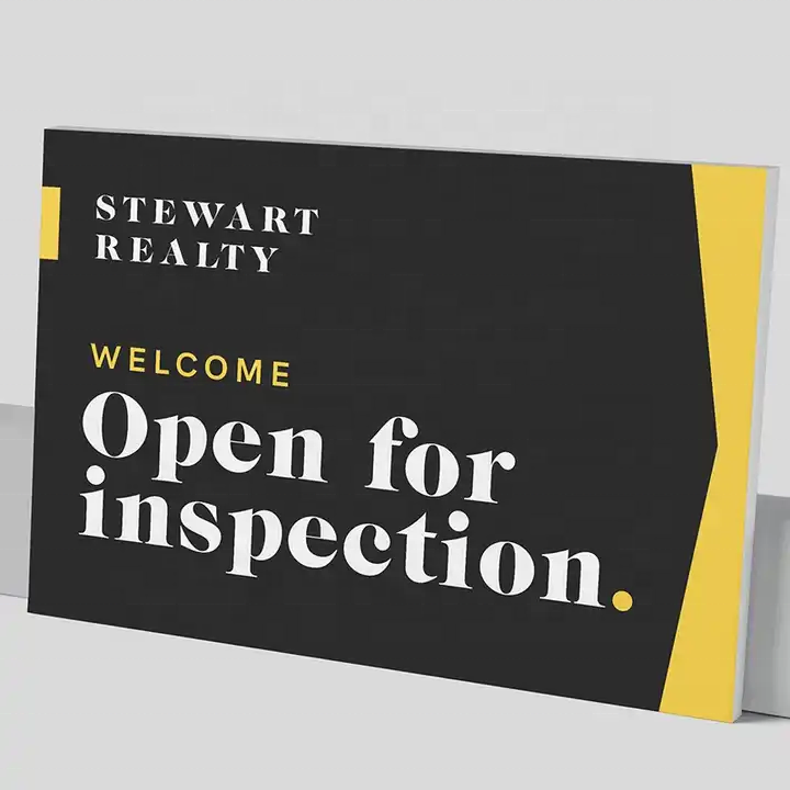 Open house yard plastic corrugated yard sign lawn sign road sign with real estate stake pp material