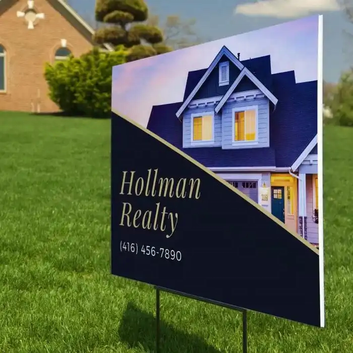 Open house yard plastic corrugated yard sign lawn sign road sign with real estate stake pp material