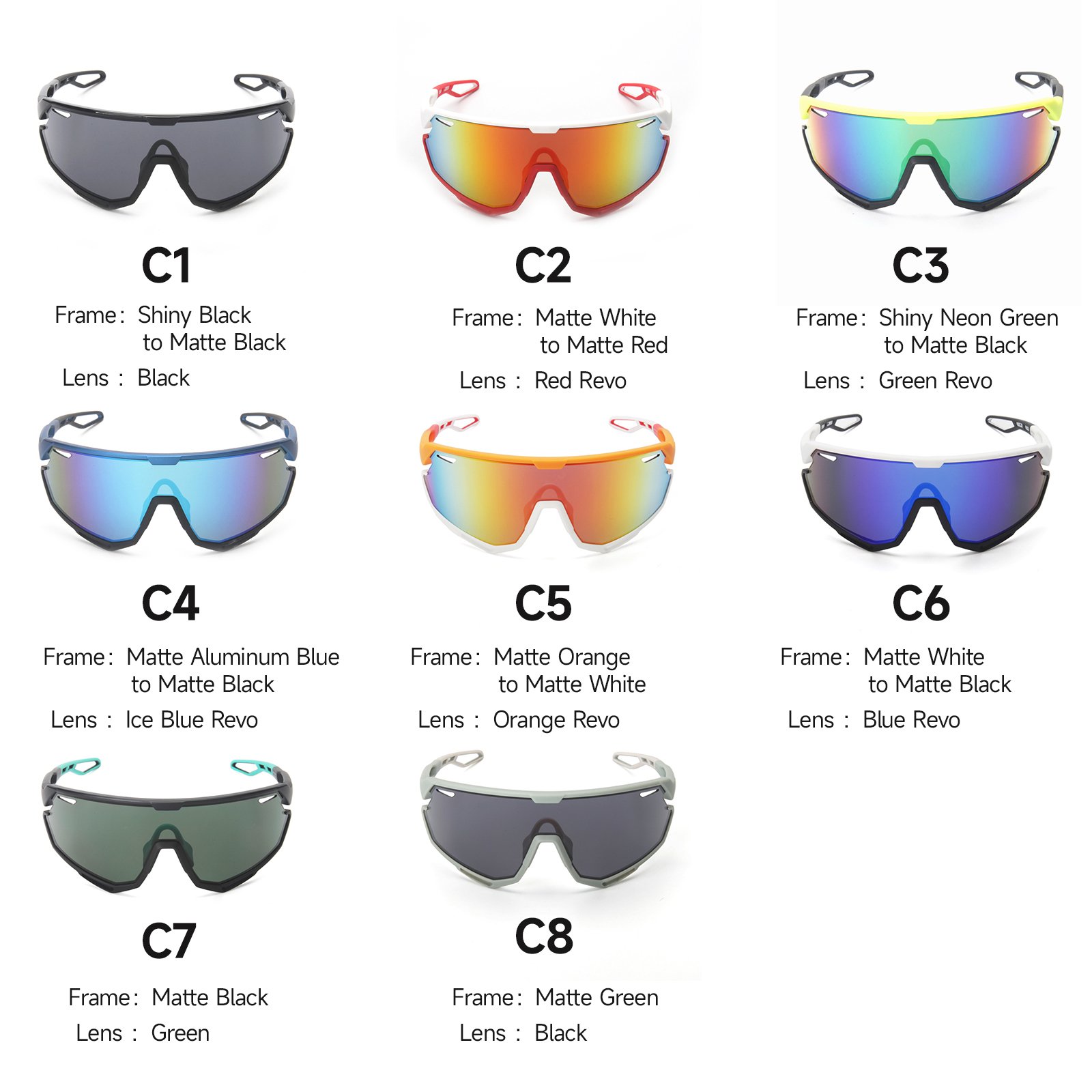 TR90 Outdoor Cycling Goggles Baseball Mountain Bike Glasses New Design UV400 Fashion Sport Bicycle Sunglasses