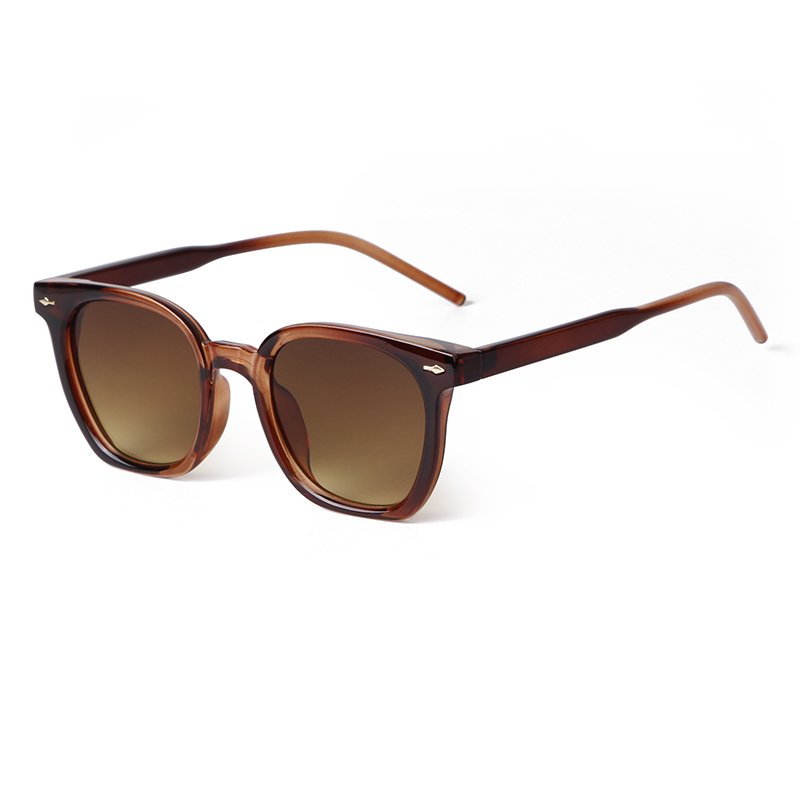 Retro rivet Square frame men Sunglasses leopard print Women fashion Sunglasses street Photography glasses