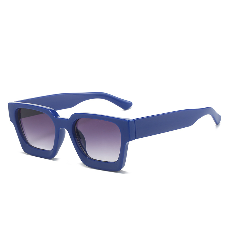 sunglasses 2024 mens trendy high quality luxury colorful square thick frame sunglasses women men thickness shades gafas de sol