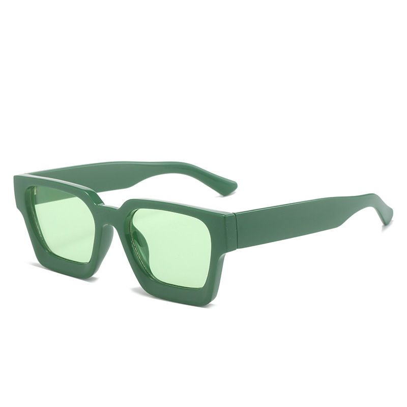sunglasses 2024 mens trendy high quality luxury colorful square thick frame sunglasses women men thickness shades gafas de sol