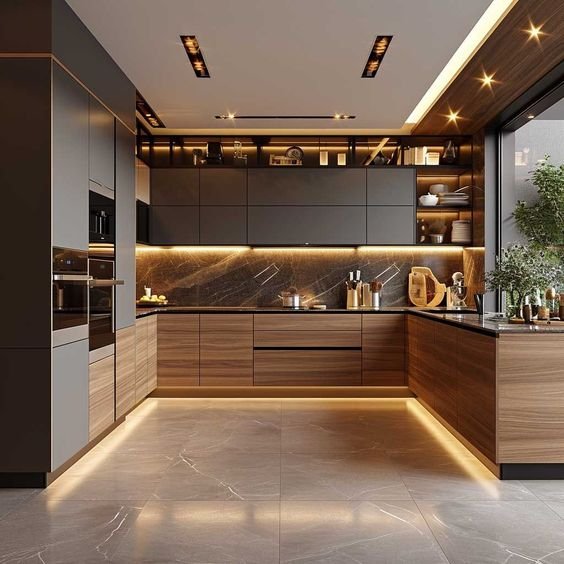 Custom Solid Wood Modern Luxury Kitchen Cabinets Kitchen Furniture Kitchen Cabinet