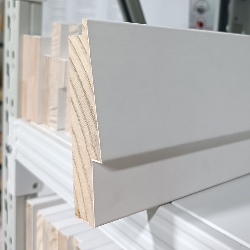 1-5/16"x 4-7/16 "Solid Wood Primed Pine Exterior Door Frame With Primed Moulding Wood Door Trim