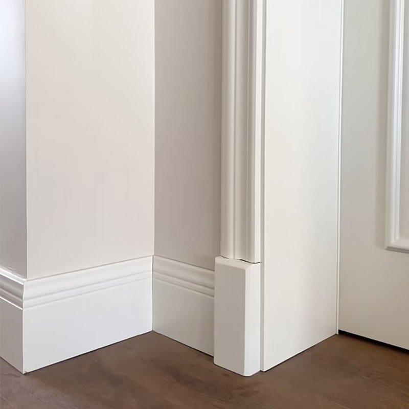 1-5/16"x 4-7/16 "Solid Wood Primed Pine Exterior Door Frame With Primed Moulding Wood Door Trim