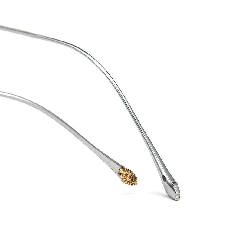 2024 Luxury vintage pure titanium rimless men eyewear anti blue light glasses frame eyeglasses