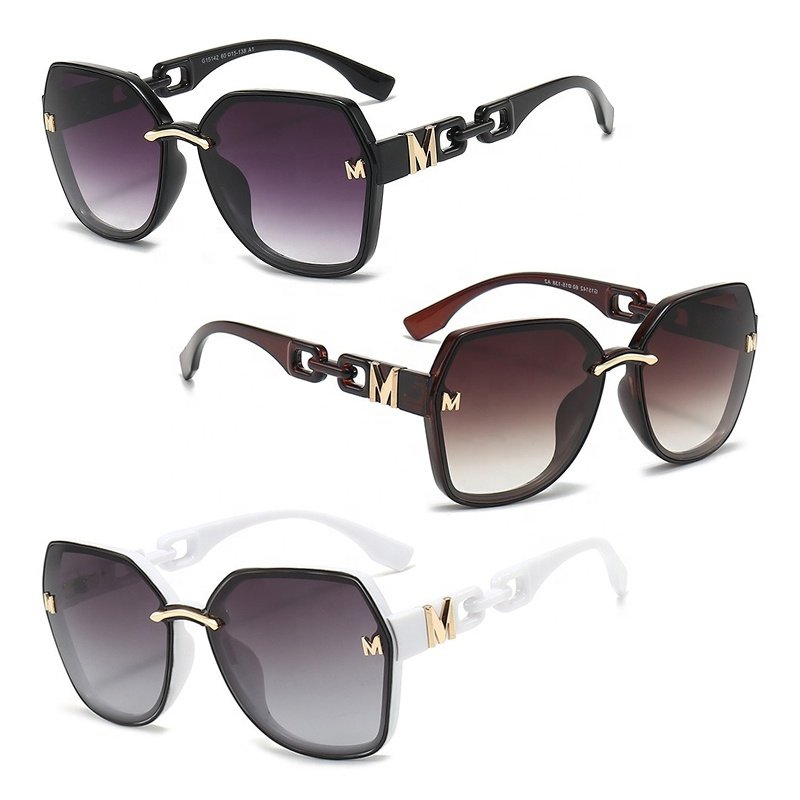 New designs fashion women shades sun glasses wholesale luxury designer summer oversized big frame sunglasses for ladies