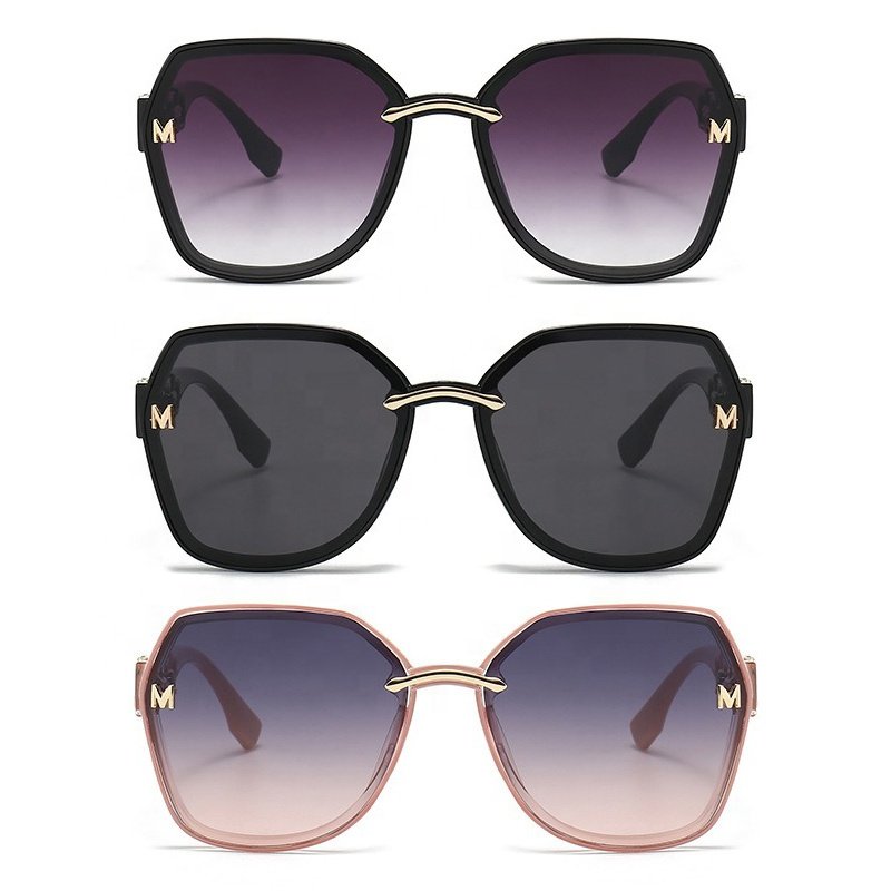 New designs fashion women shades sun glasses wholesale luxury designer summer oversized big frame sunglasses for ladies