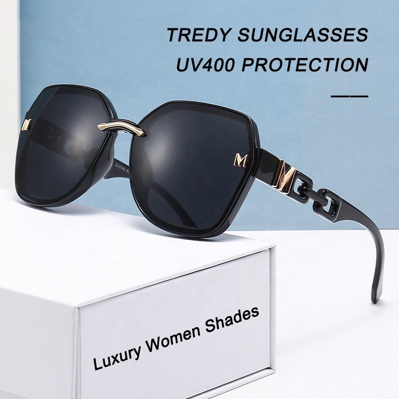 New designs fashion women shades sun glasses wholesale luxury designer summer oversized big frame sunglasses for ladies