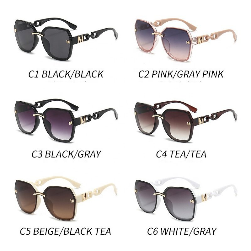 New designs fashion women shades sun glasses wholesale luxury designer summer oversized big frame sunglasses for ladies