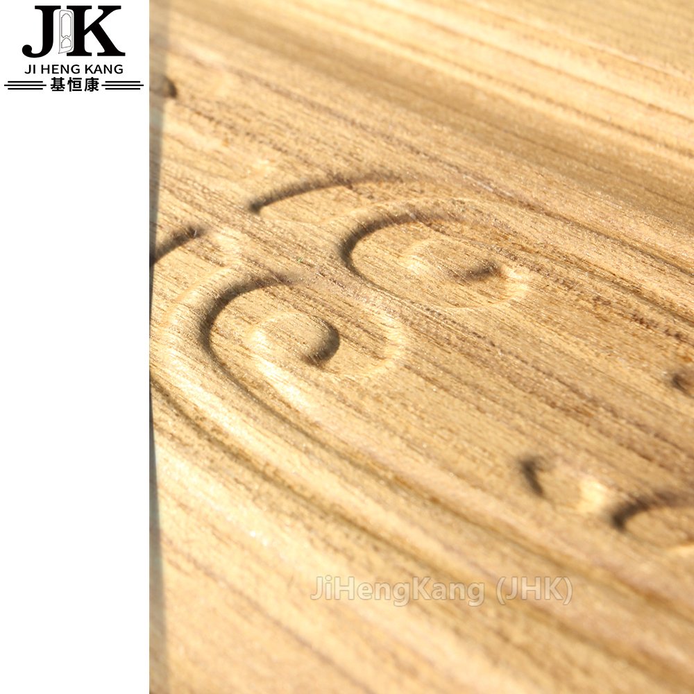 JHK-FC01 Wooden Door Frame Wood Glass Double Door Design Wood Veneer Door