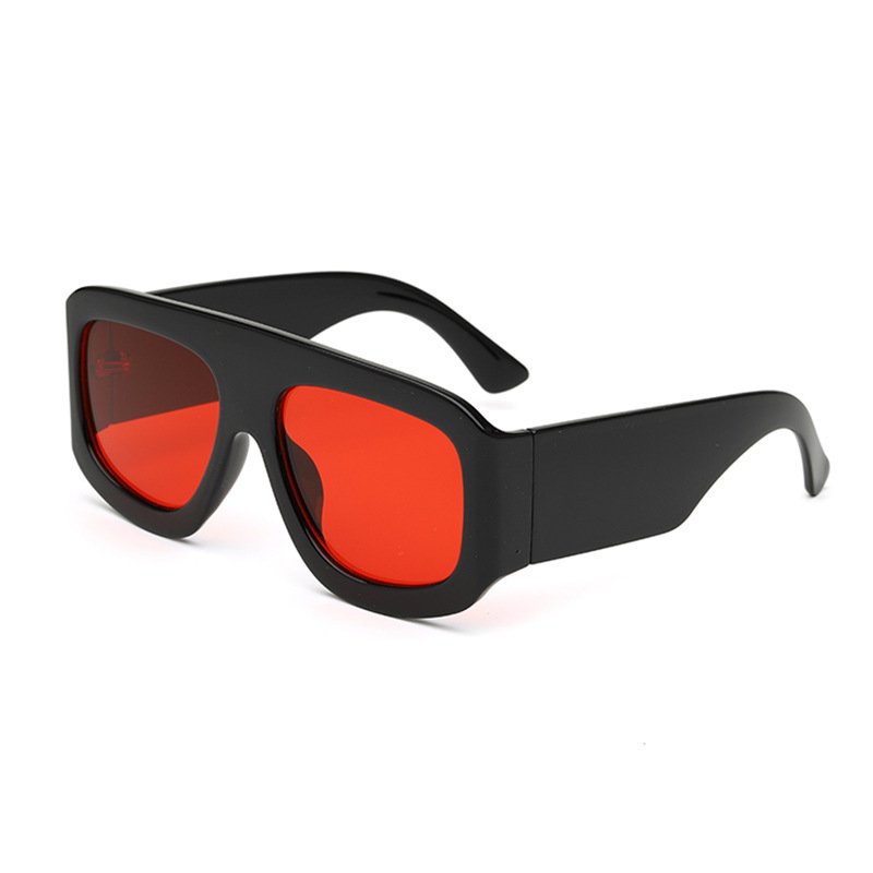 Retro Shades Vintage Brown Sunglasses For Men Oversized Square Thick Frame Shades Wholesale Trendy 2024 Sunglasses