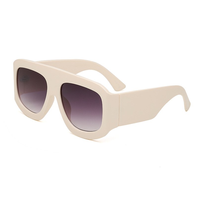 Retro Shades Vintage Brown Sunglasses For Men Oversized Square Thick Frame Shades Wholesale Trendy 2024 Sunglasses