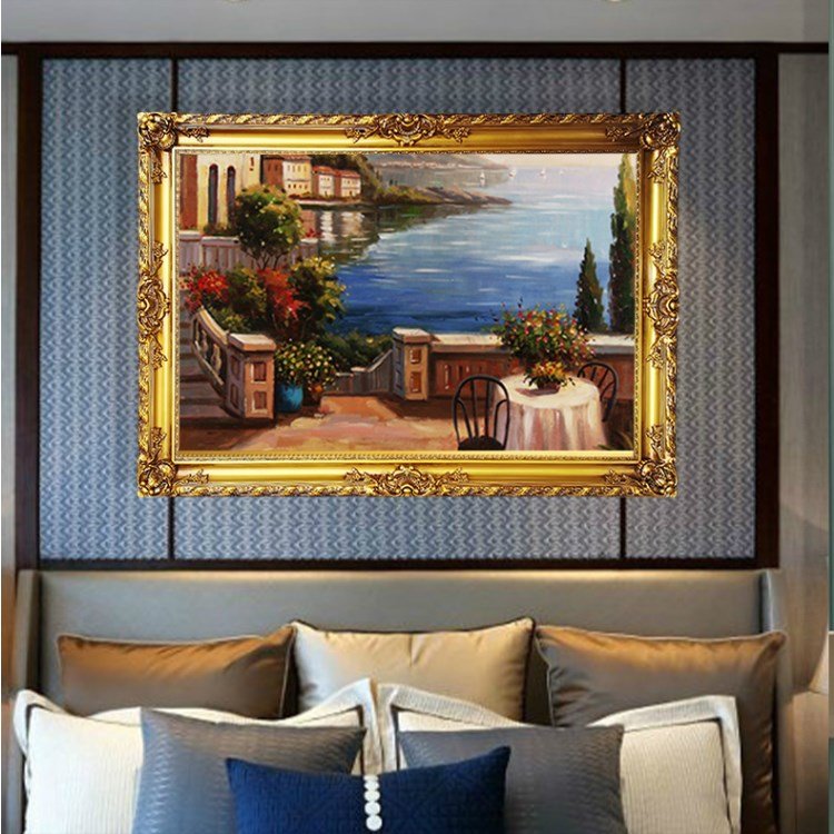 Sunflower Modern Antique Oil Painting Frames Print Landscape Wooden Picture Frame Photo Frame Moulding for Art Decor