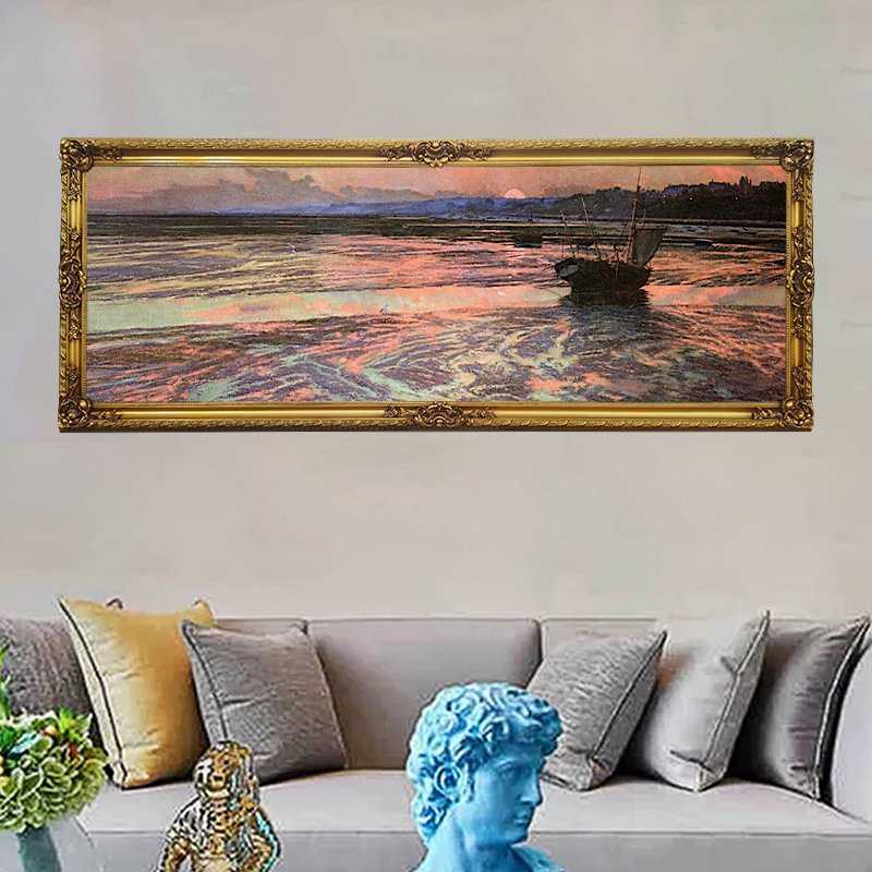 Sunflower Modern Antique Oil Painting Frames Print Landscape Wooden Picture Frame Photo Frame Moulding for Art Decor