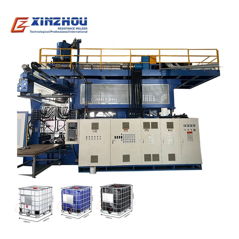 Fully automatic Plastic Machinery 1000L IBC Tank Multi Layers Extrusion Blow Molding Machine with IBC tank frame welding machine