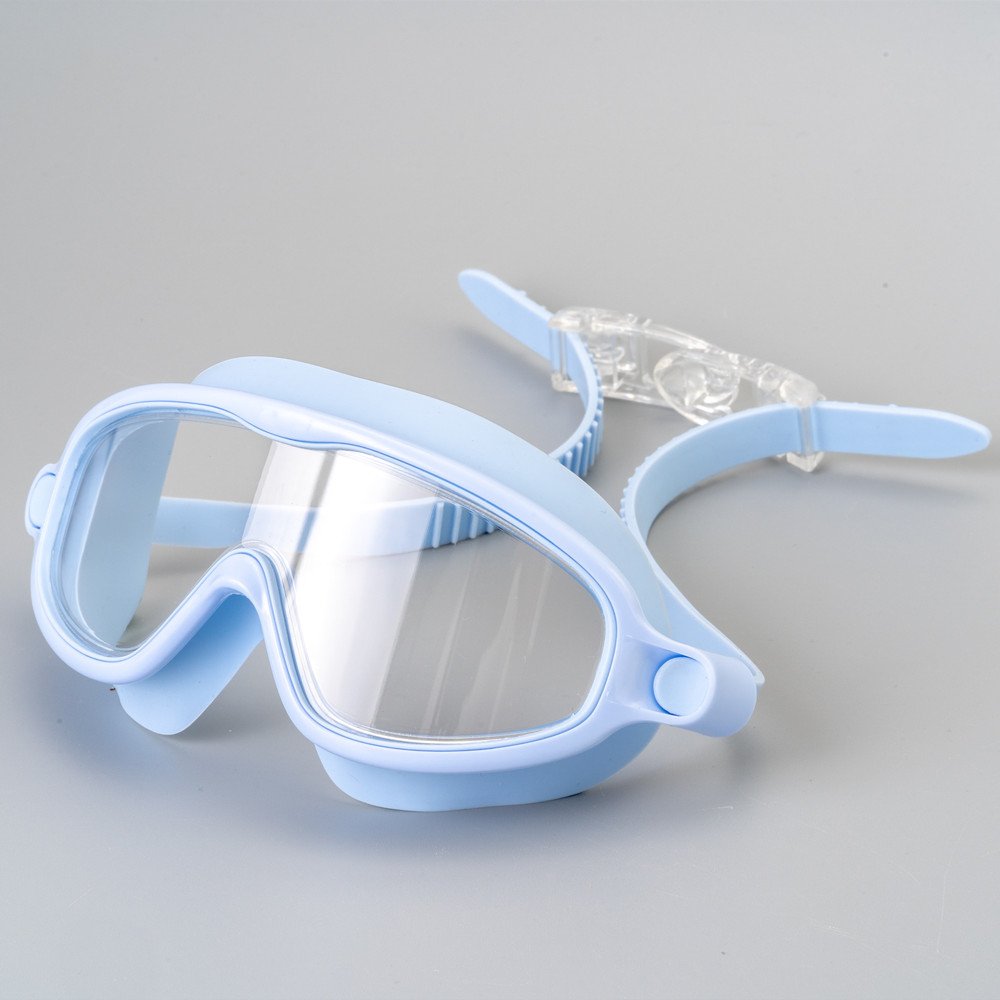 Waterproof and anti-foggy Underwater Swimming goggles Custom EVA box label Large-frame Flat-light Swimming goggles