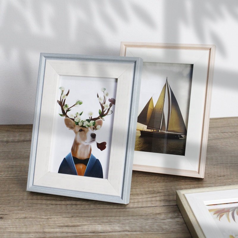 Artwork 6'' 7'' 8'' plastic photo frame Custom size PS material New design decorative border photo frame
