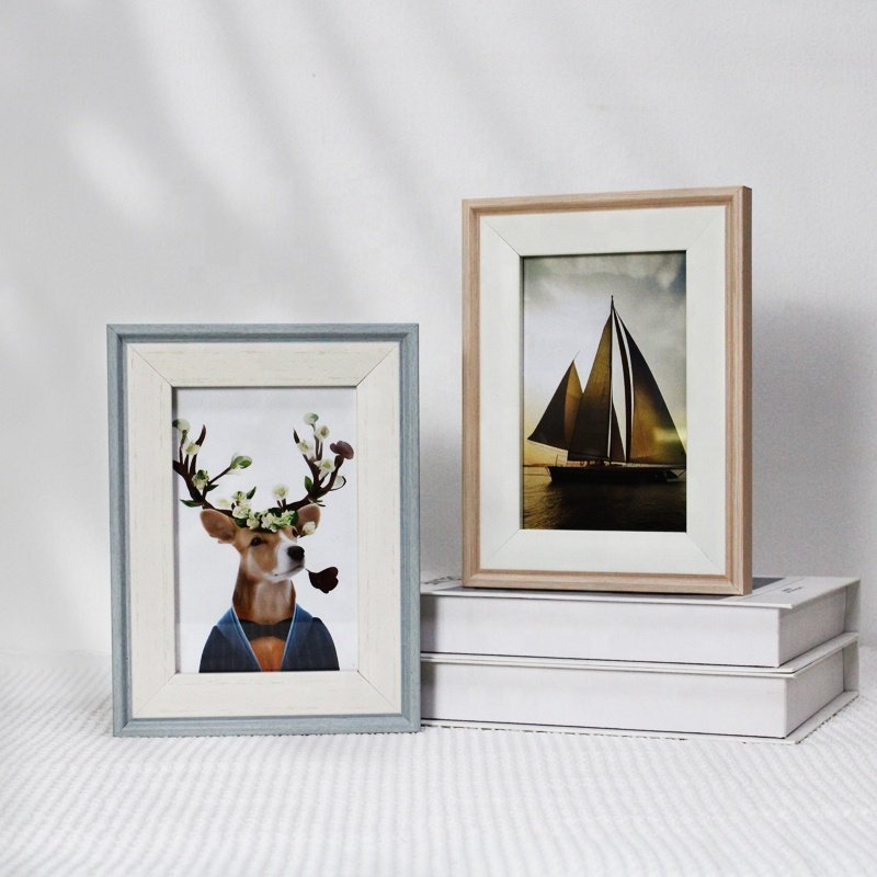 Artwork 6'' 7'' 8'' plastic photo frame Custom size PS material New design decorative border photo frame