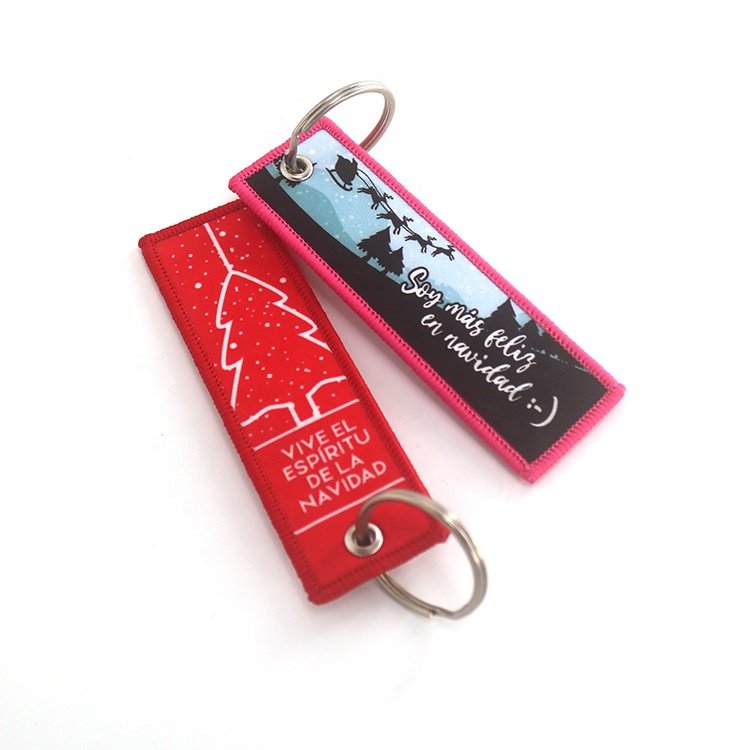 Promotional Gifts Private Customized Personalized Sublimation Printed Snow Anime Tree Logo Key Chain Key Rings