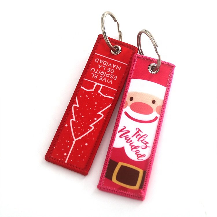 Promotional Gifts Private Customized Personalized Sublimation Printed Snow Anime Tree Logo Key Chain Key Rings