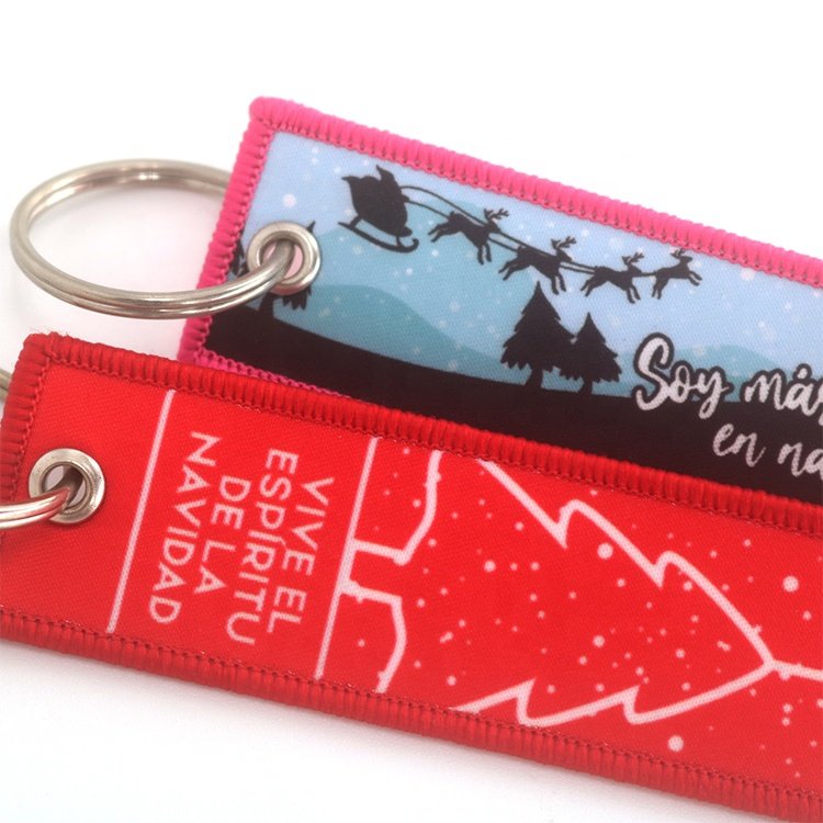 Promotional Gifts Private Customized Personalized Sublimation Printed Snow Anime Tree Logo Key Chain Key Rings