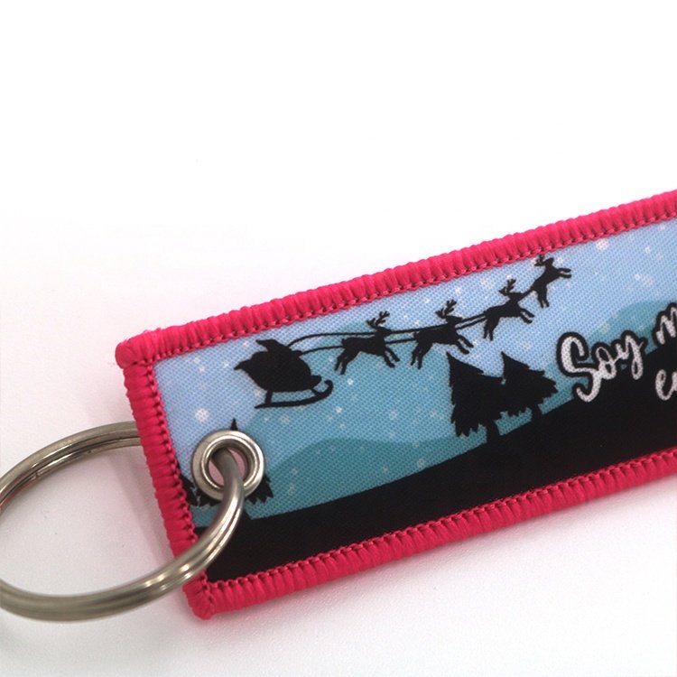 Promotional Gifts Private Customized Personalized Sublimation Printed Snow Anime Tree Logo Key Chain Key Rings