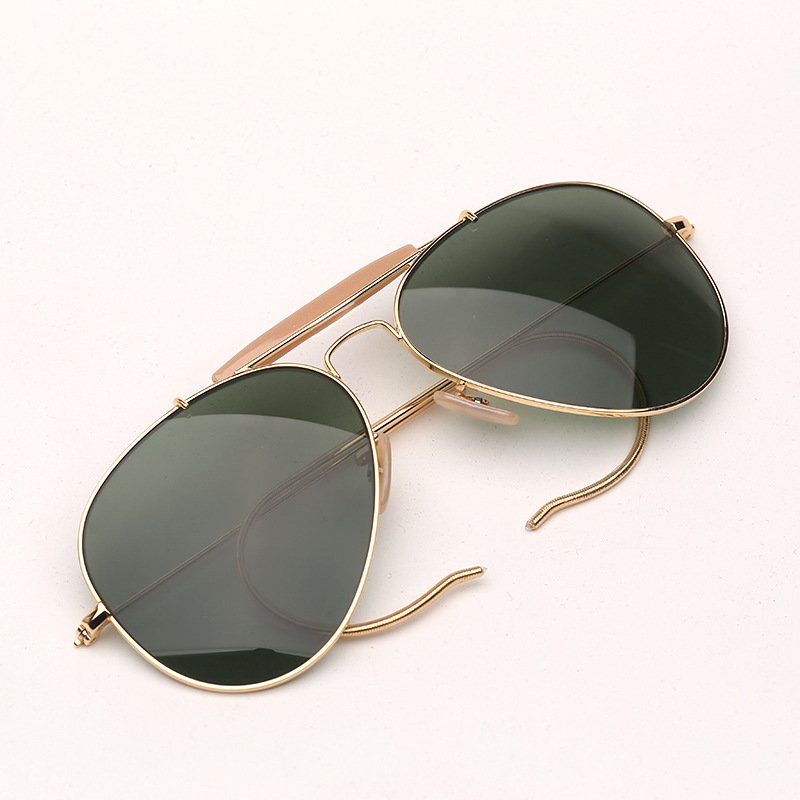 Vintage Classic 3030 OUTDOORS MAN Pilot Style HOOK Sunglasses Optical Glass Lens Aviation Design Sun Glasses