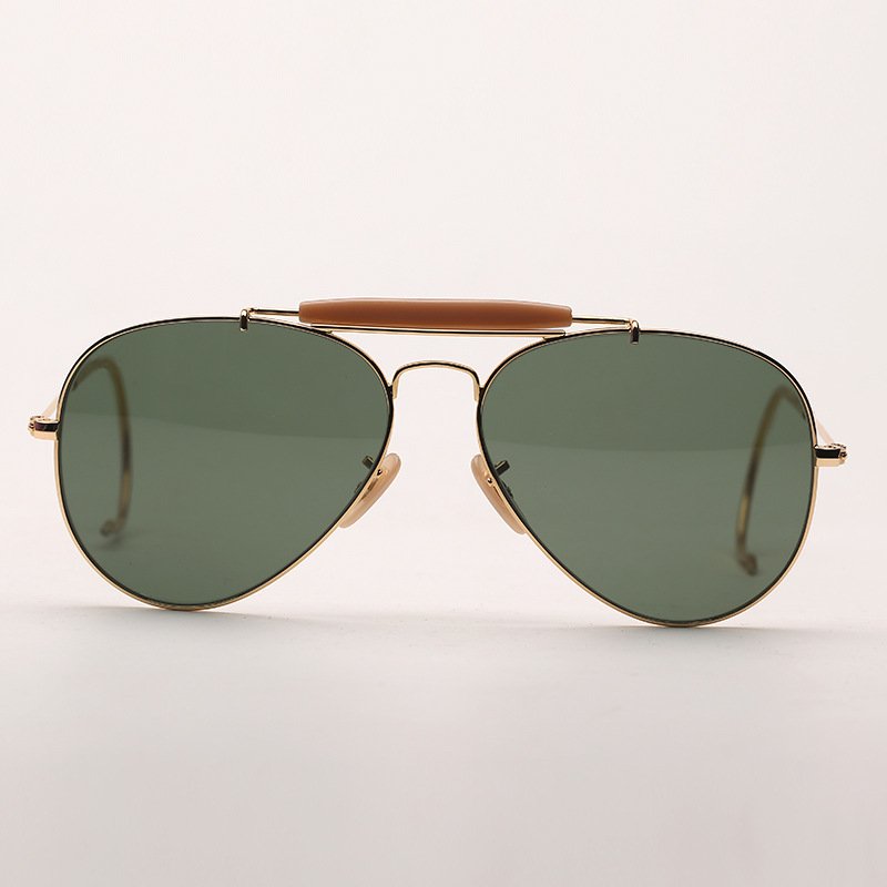 Vintage Classic 3030 OUTDOORS MAN Pilot Style HOOK Sunglasses Optical Glass Lens Aviation Design Sun Glasses