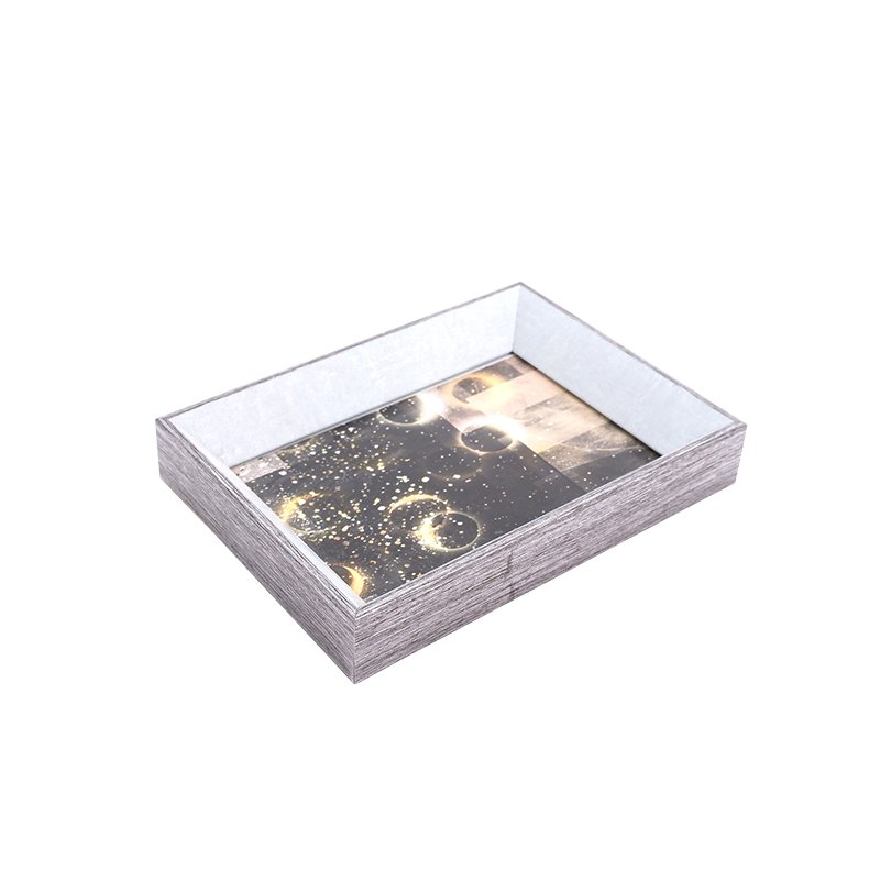 Custom Different Size Classical Light Golden White PS Moulding photo frame with led light