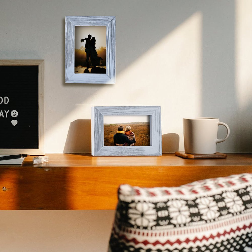 Custom A3 A4 4x4 5x7 8x10 11x14 direct sale natural wooden photo frame commemorative nostalgic desktop wooden picture frame