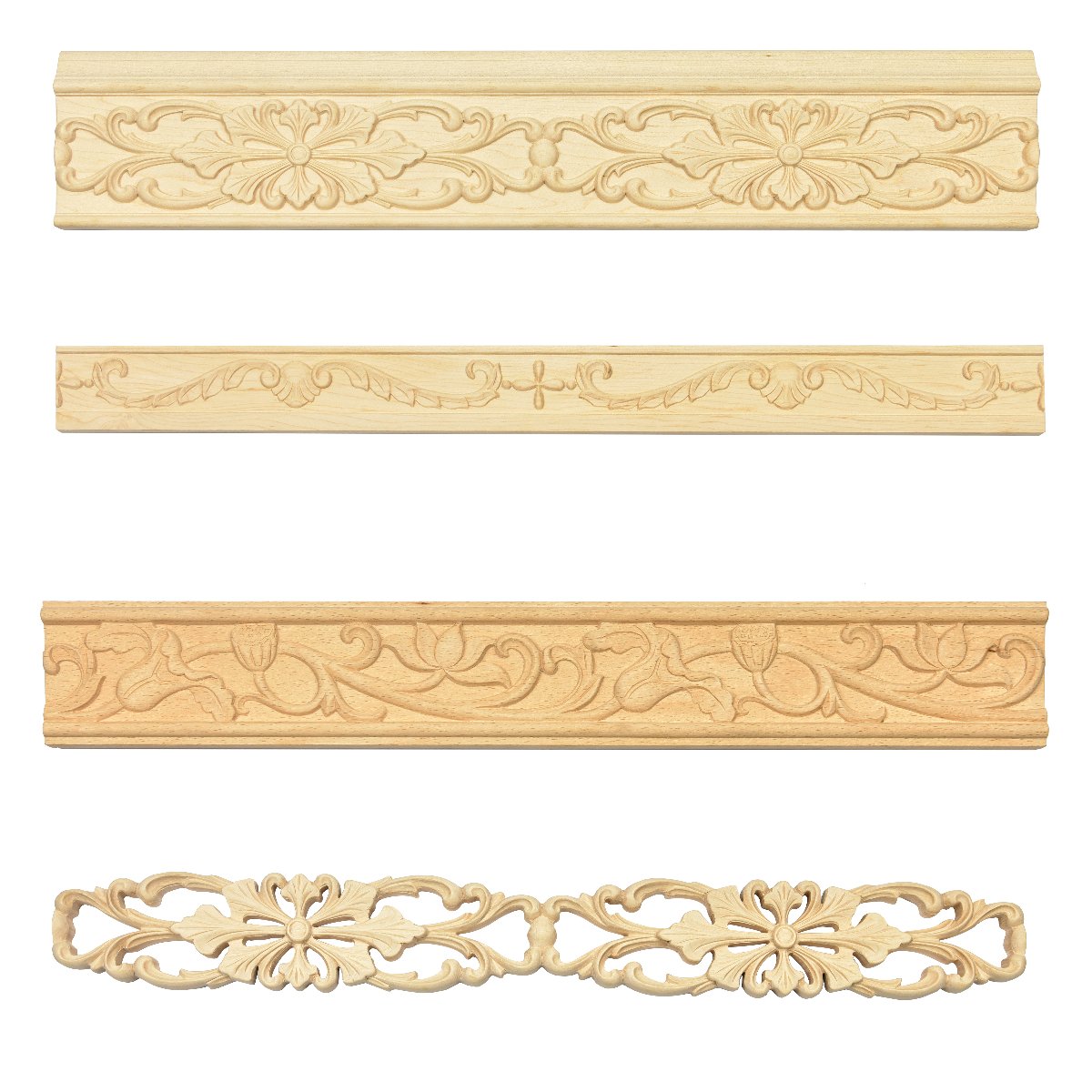 Hand Carved Wooden Mouldings Decorative Picture Frame Furniture Wood Mouldings