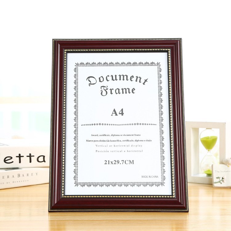 A4 Document Picture Photo Certificate Frame Wall Hanging Display Graduation University Diplomas Frame