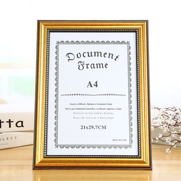 A4 Document Picture Photo Certificate Frame Wall Hanging Display Graduation University Diplomas Frame