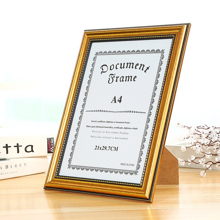 A4 Document Picture Photo Certificate Frame Wall Hanging Display Graduation University Diplomas Frame