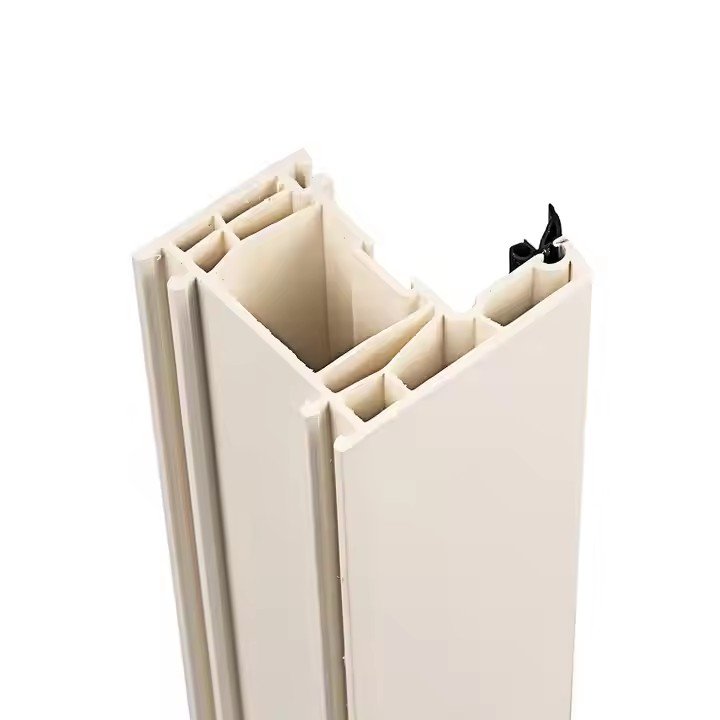 Laminated Foil UPVC Profiles With Glazing Bead PVC Plastic Profiles for Building & Moulding for Exterior & Bathroom Use