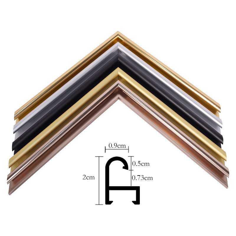 Custom Size Metal Poster Picture Photo Frame Aluminium Wall Frames Home Decor Strips Aluminum Mouldings picture mirror frame