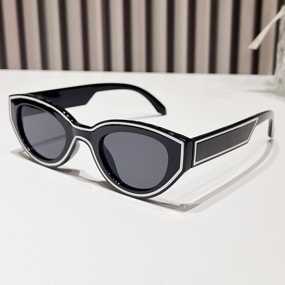 2024 Italy Sunglasses For Ladies High Quality Custom Top Quality Vintage Sunglasses Men Line Small Frame Cat Eye Sunglasses