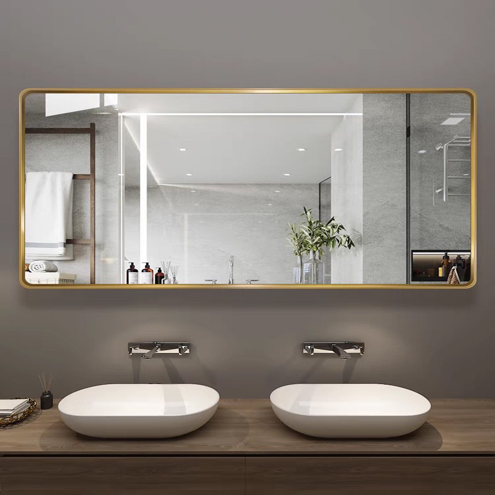 Modern gold eco-friendly multi size metal aluminum profile mouldings round corner aluminum glasses mirror frame for DIY decor