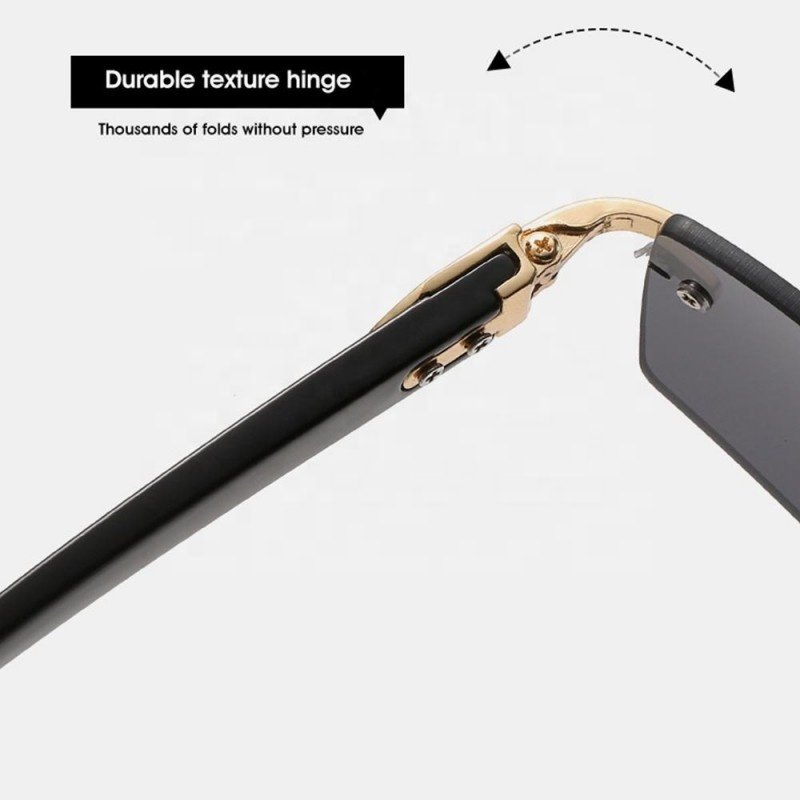 Upscale Custom Men Ivory Color Buffalo Horn Shape Fashion Small Square Sun Shades Glasses Trendy Rimless Sunglasses Women