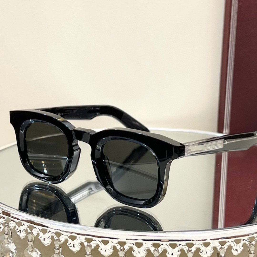 Customize Vintage Retro Round Thick Frames Acetate Sunglasses Men High Quality TAC Lens Polarized Women Custom Sun Glasses Logo