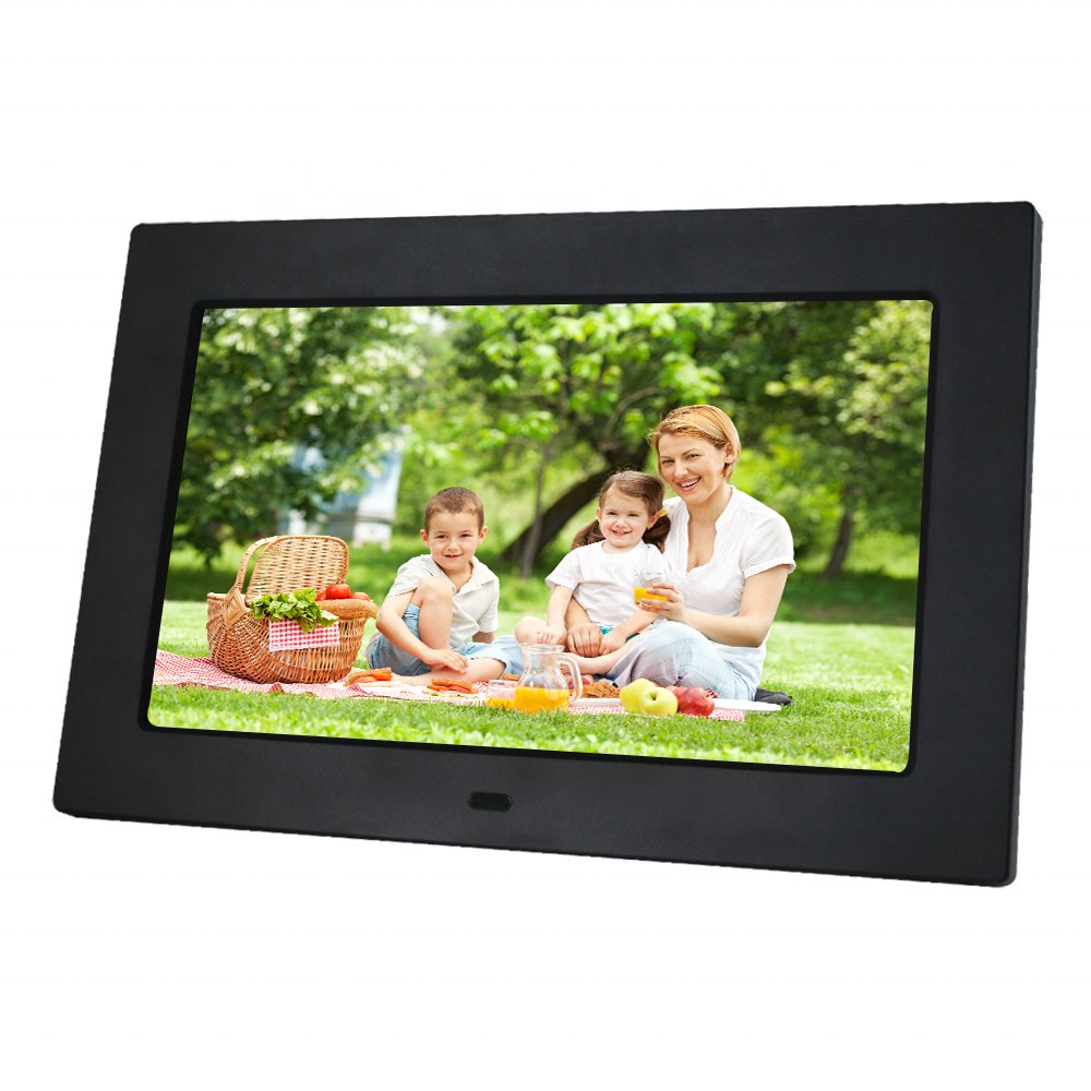 2024 DPF-7001 private mould 7 inch hd digital photo picture frame with calendar and clock